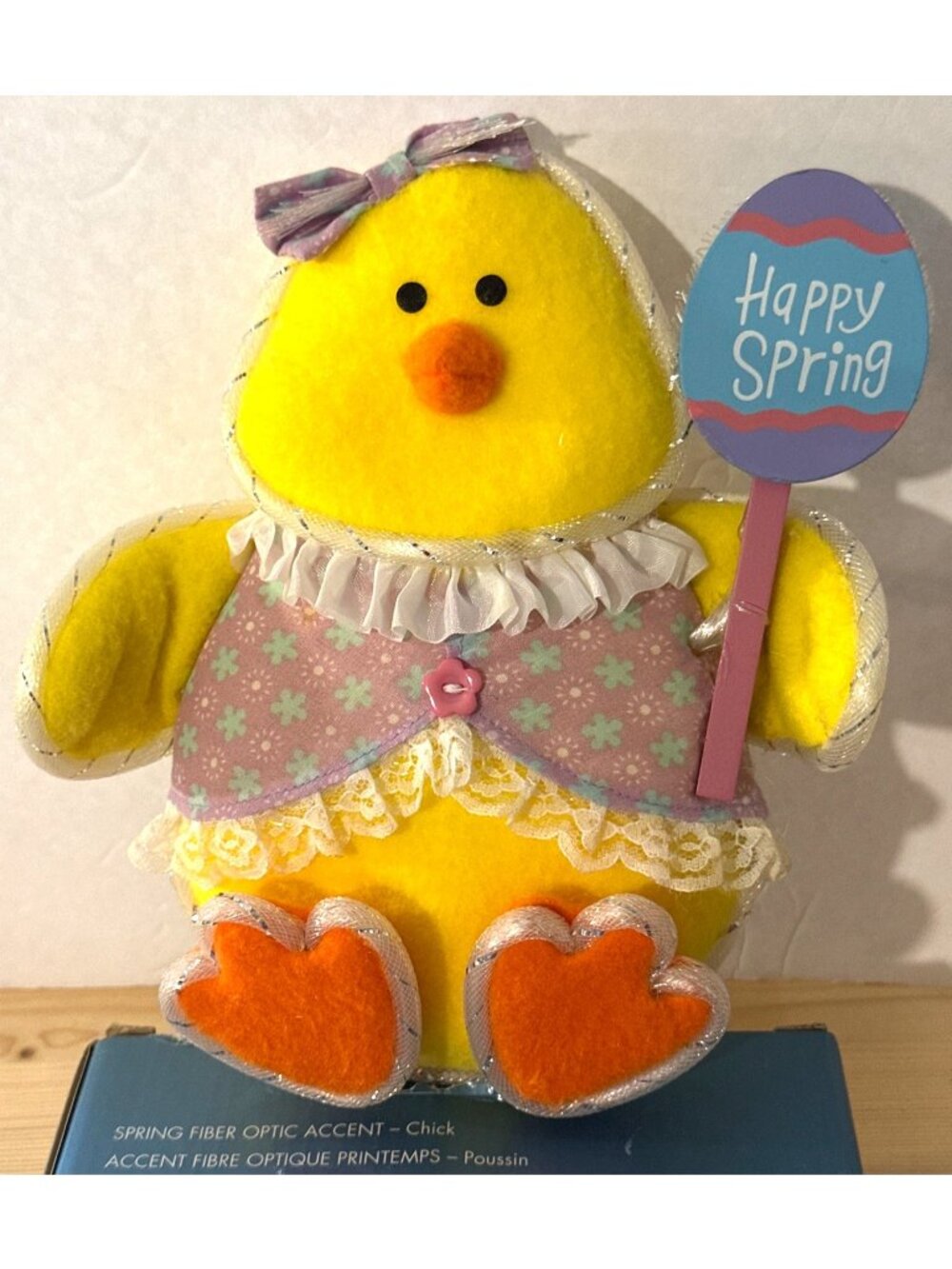 Avon Spring Chick Fiber Optic Light Accents Plush Window Decor